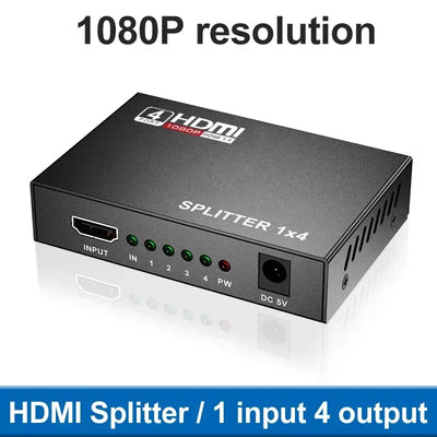 4K HDMI Splitter 1 In 4 Out | Video Distributor for HDTV, PC & Laptop