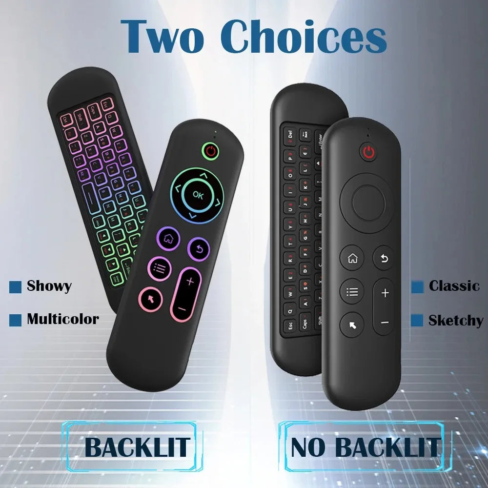 Bluetooth 5.2 Air Mouse & Wireless Keyboard | M5 Voice Backlit Remote Control