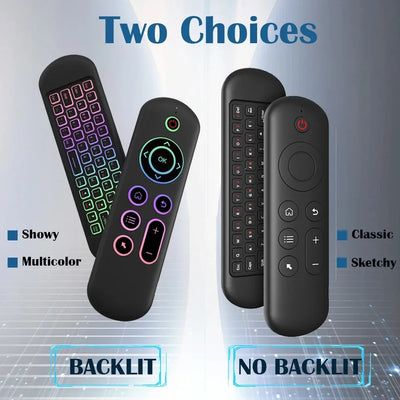 Bluetooth 5.2 Air Mouse & Wireless Keyboard | M5 Voice Backlit Remote Control