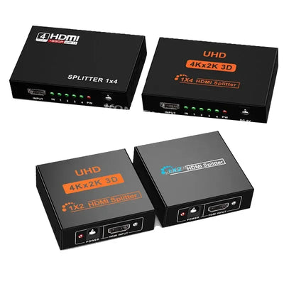 4K HDMI Splitter 1 In 4 Out | Video Distributor for HDTV, PC & Laptop