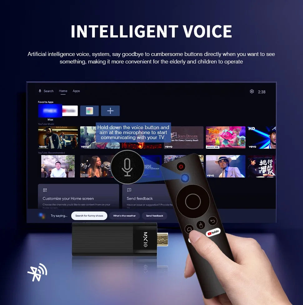 StreamPro 4K Android TV Stick | Smart Media Player with Voice Control