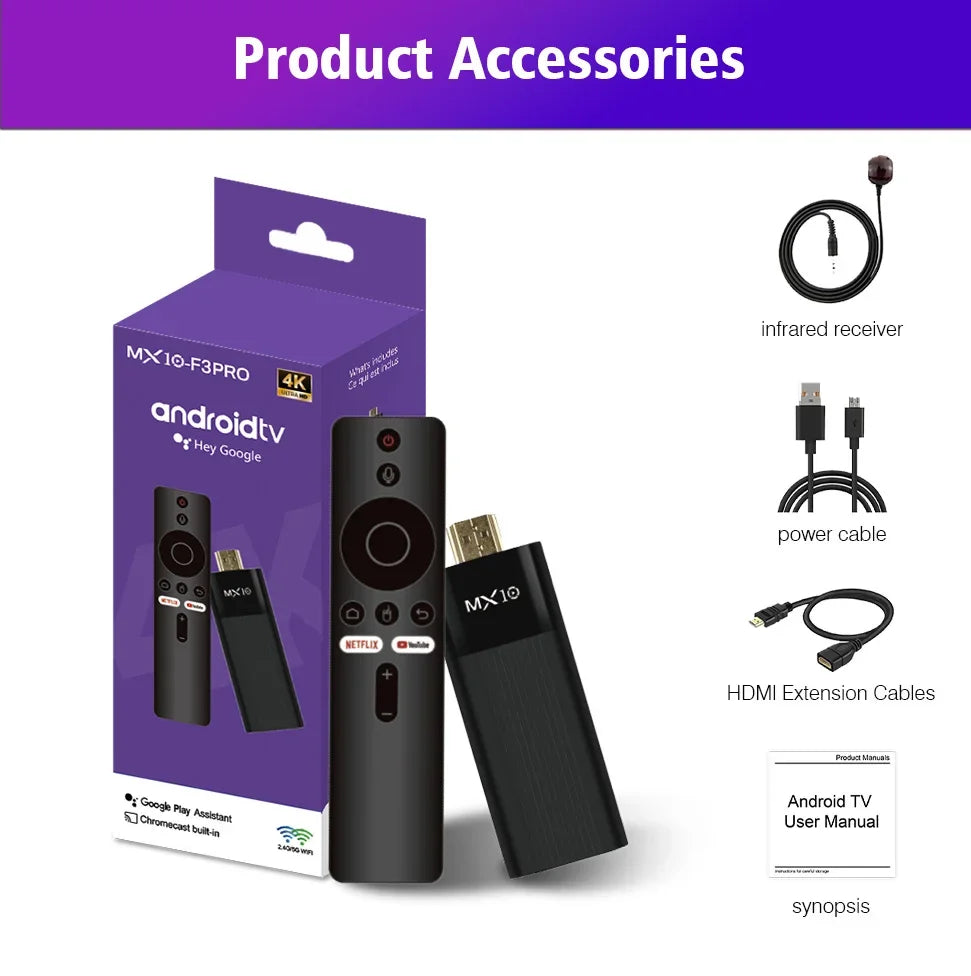 StreamPro 4K Android TV Stick | Smart Media Player with Voice Control
