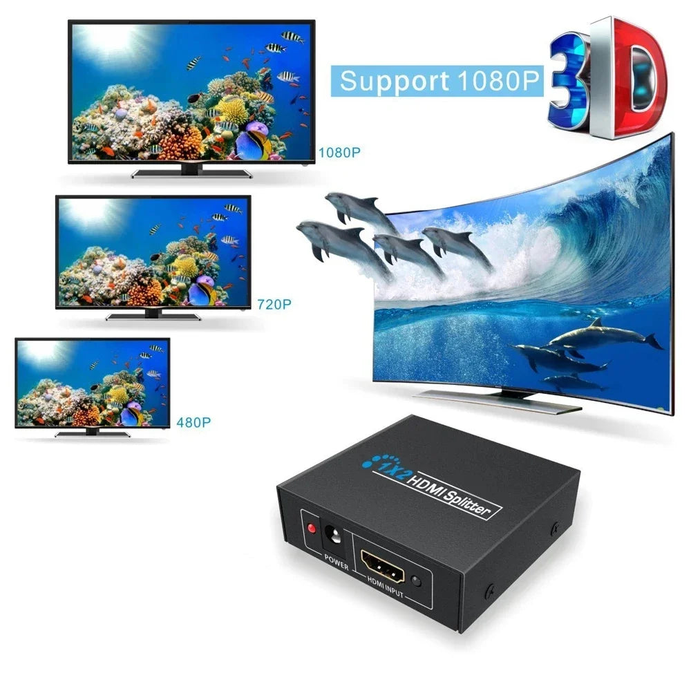 4K HDMI Splitter 1 In 4 Out | Video Distributor for HDTV, PC & Laptop