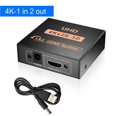 4K HDMI Splitter 1 In 4 Out | Video Distributor for HDTV, PC & Laptop