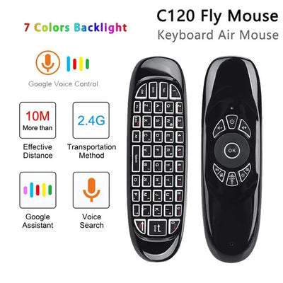Bluetooth 5.2 Air Mouse & Wireless Keyboard | M5 Voice Backlit Remote Control