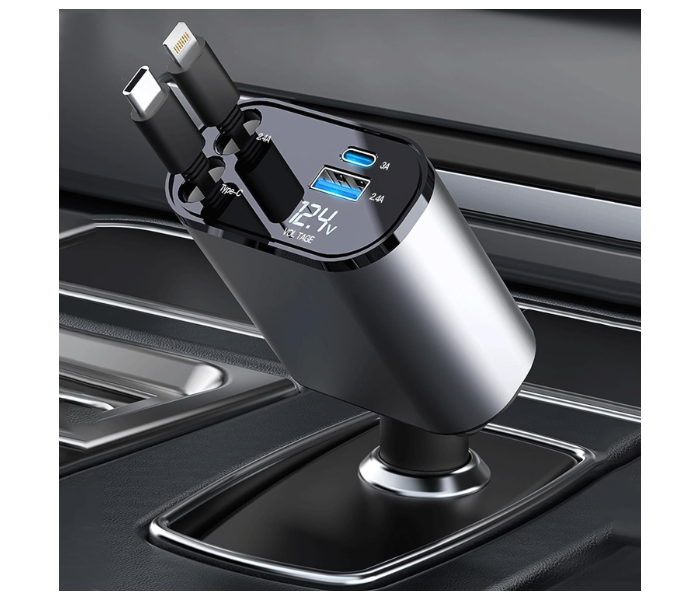 USB-C Retractable Car Charger