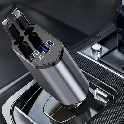 USB-C Retractable Car Charger
