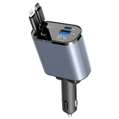 USB-C Retractable Car Charger